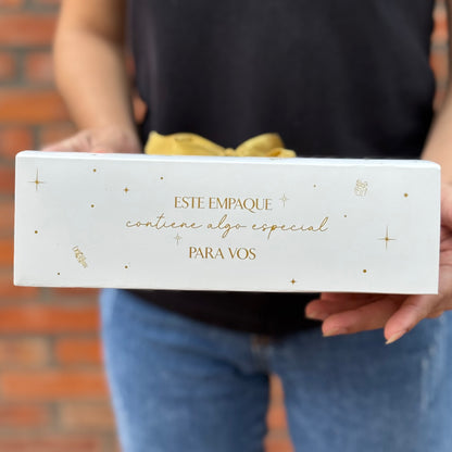 Caja Lazo 23x17x7cm Dorado - COD 642269