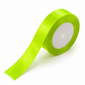 CINTA RASO 2.5CM X 20 METROS - VERDE FLUOR