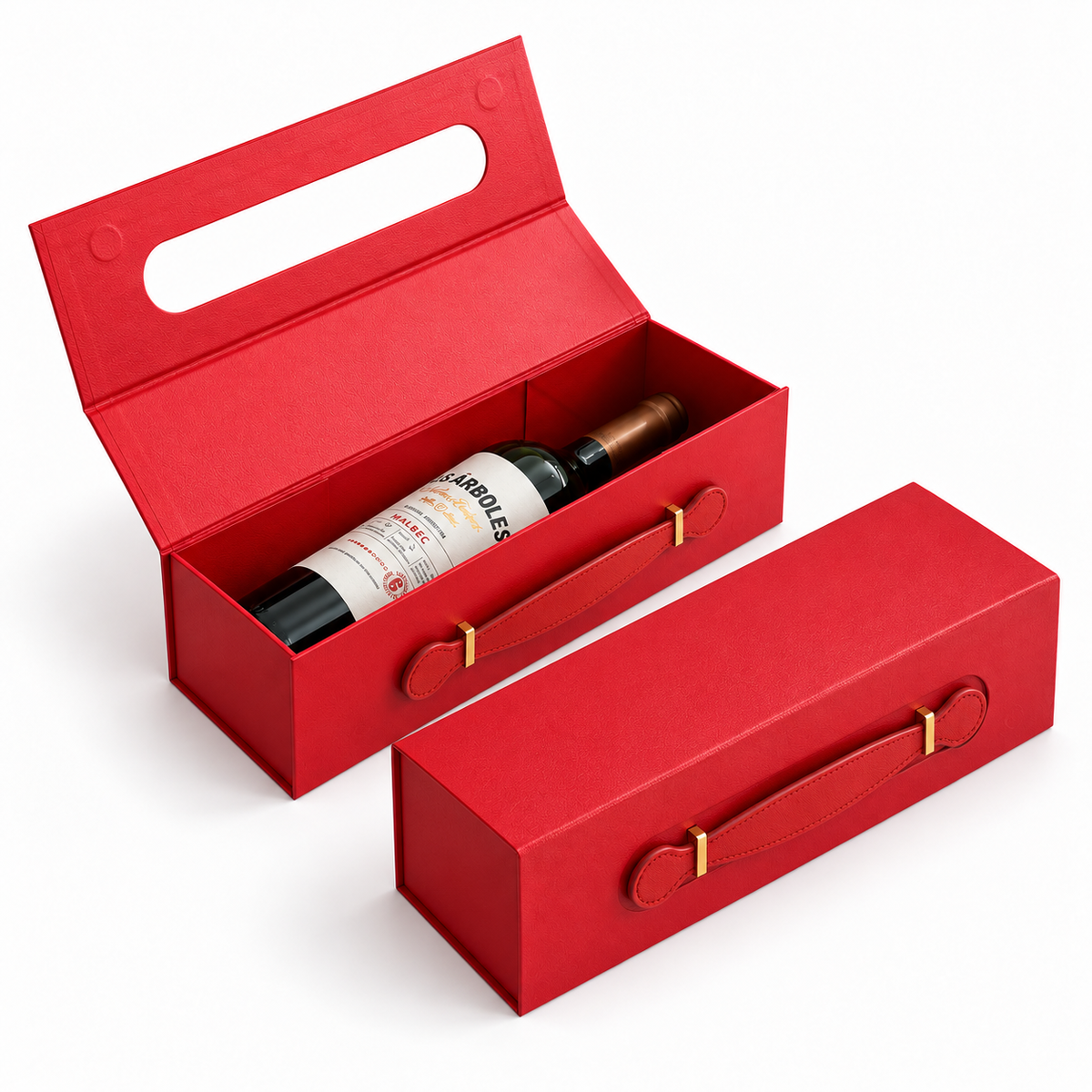 Caja Premium 33.5x10.5x10cm Maletin Rojo Despegable