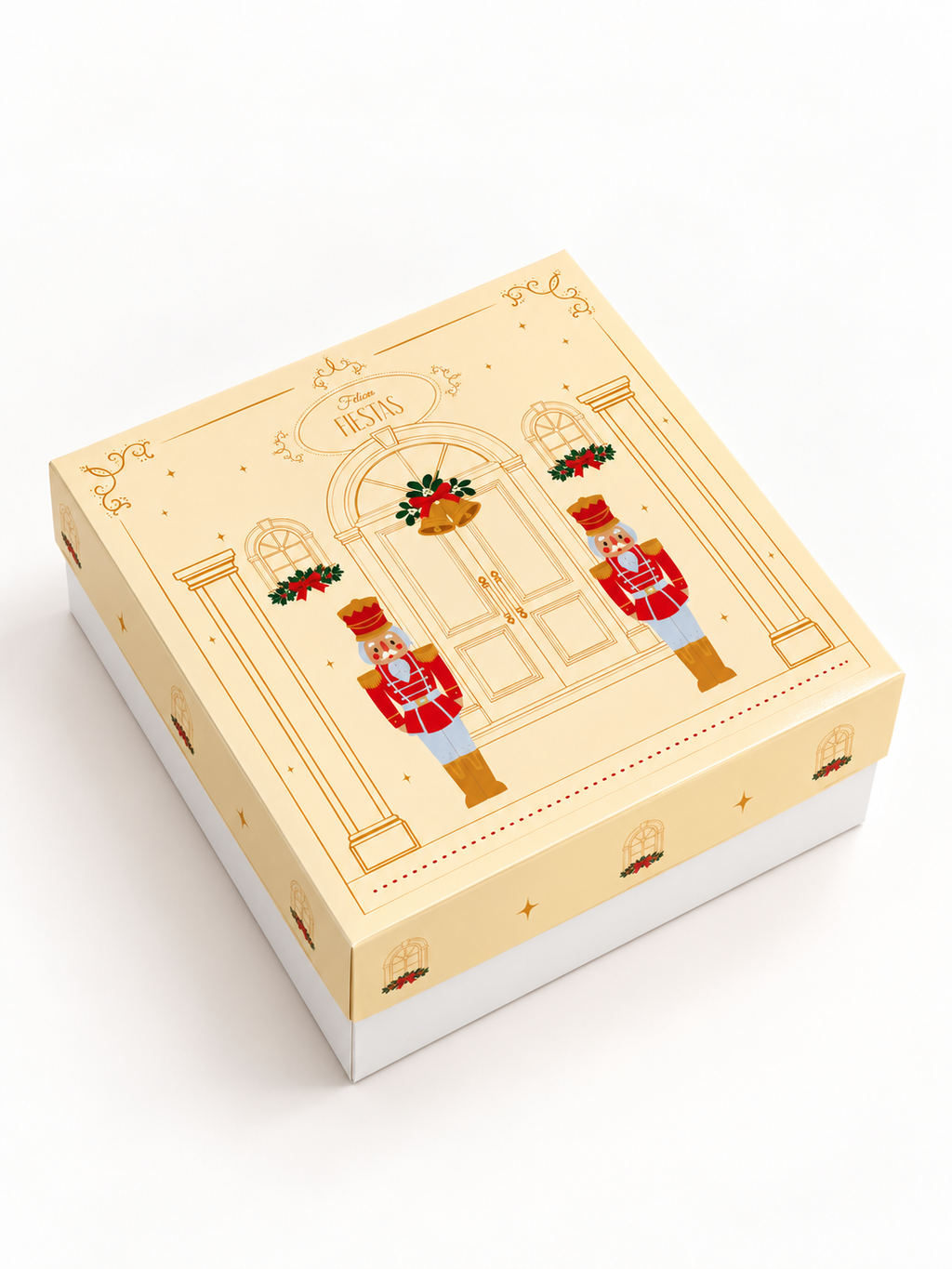 CAJA 25x25x10cm DOBLE PARED NAVIDAD