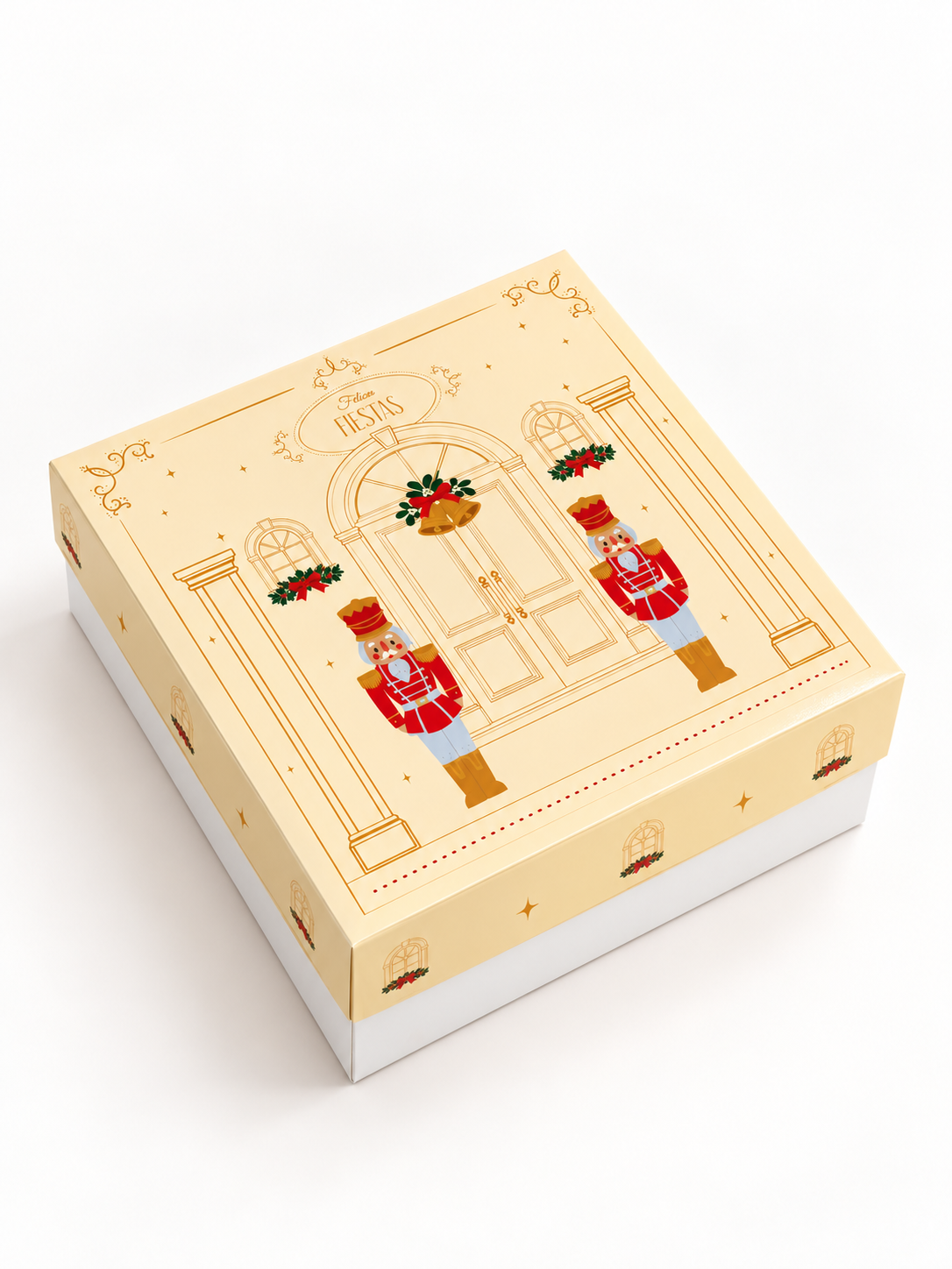 CAJA 25x25x10cm DOBLE PARED NAVIDAD