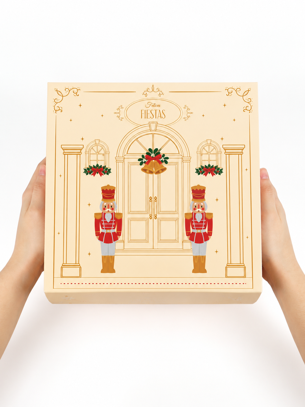 CAJA 25x25x10cm DOBLE PARED NAVIDAD