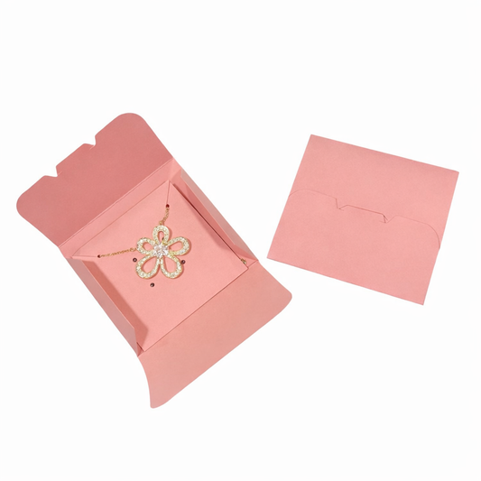 ESTUCHE PARA JOYAS ROSA 7x7x2cm - ESTJOY-RS01 (contiene 25 und)