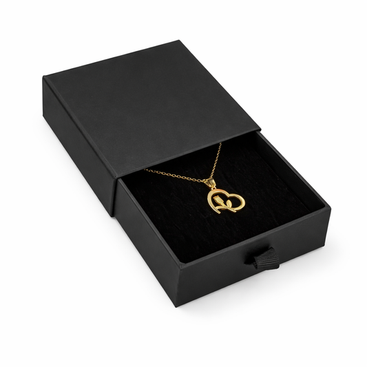 Caja Premium 9x9x3cm Joyas - Negro