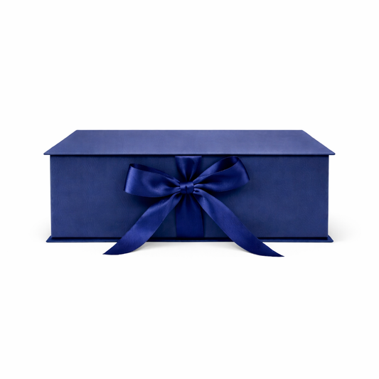 Caja Premium 34x24x10cm Tipo Libro Azul Marino  - COD 640808