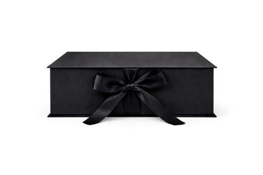 Caja Premium 34x24x10cm Tipo Libro Negro  - COD 639902