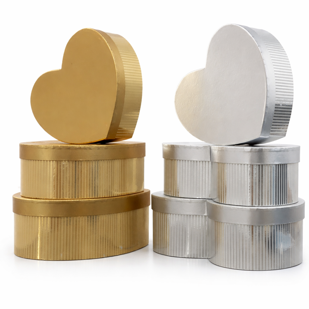 Caja Premium Corazón Brillo - M (26x25x14cm)