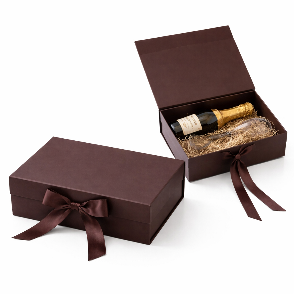 Caja Premium 22.5x16x8.5cm Marrón Desplegable