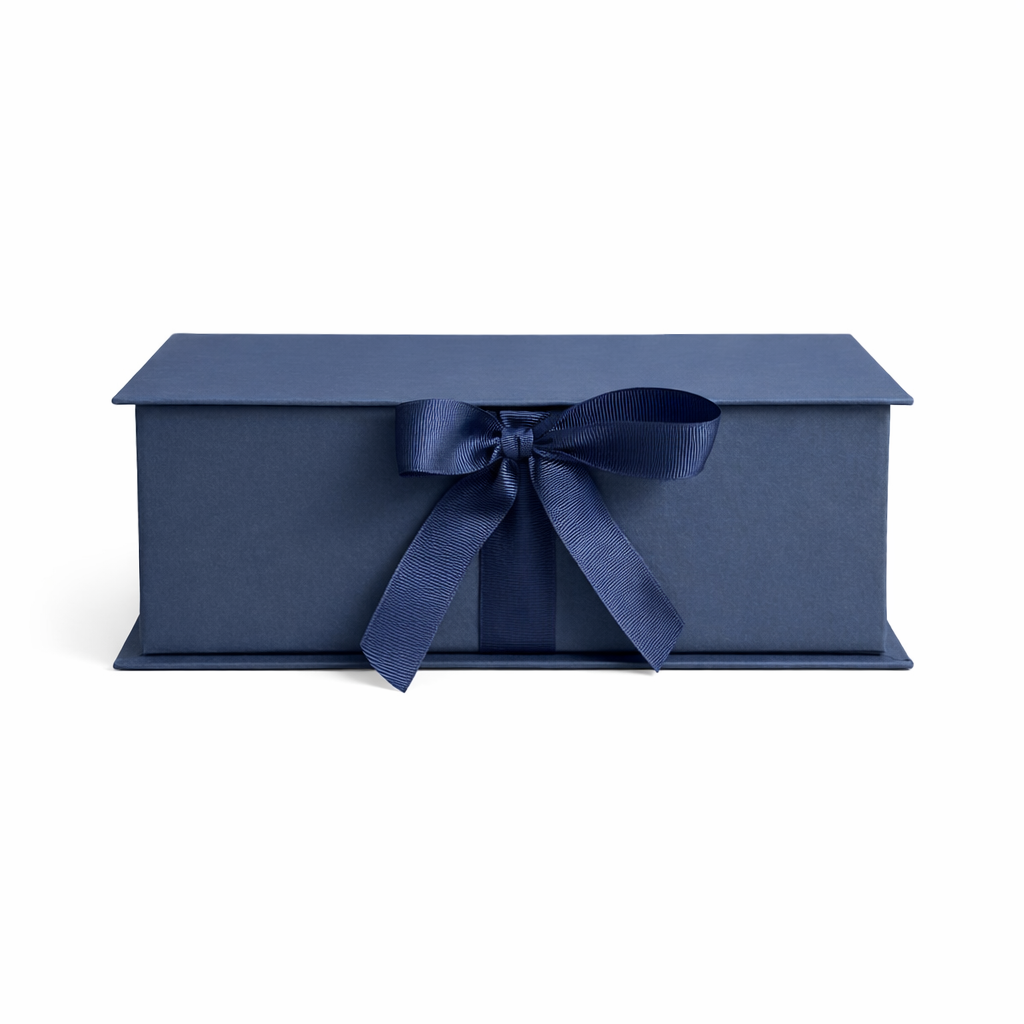 Caja Premium 23x17x7cm Tipo Libro con Cinta frontal