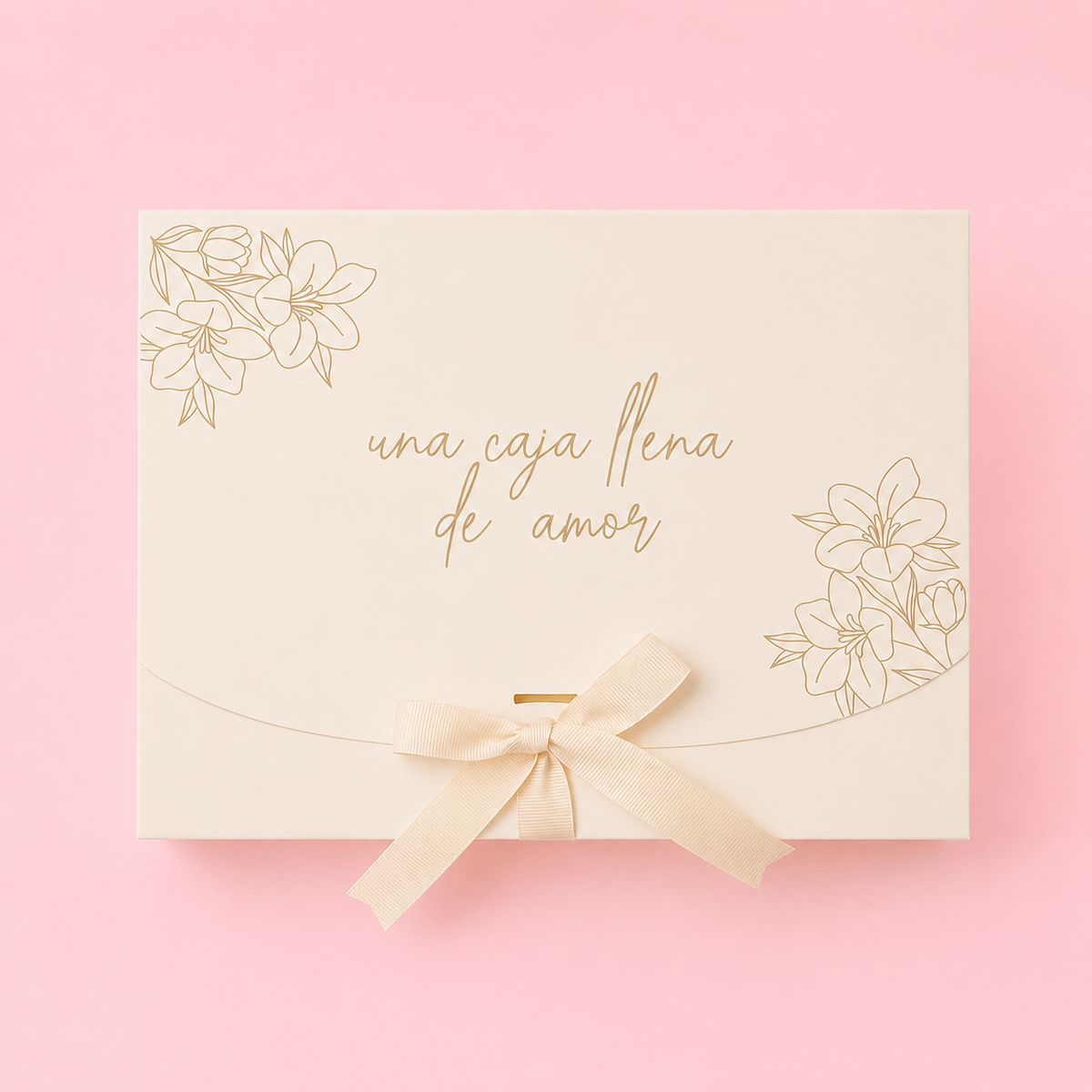 Caja Lazo Beige 23x17x7cm -641883