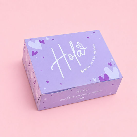 Caja 23x17x7cm - ¡Hola! - Lila -641727