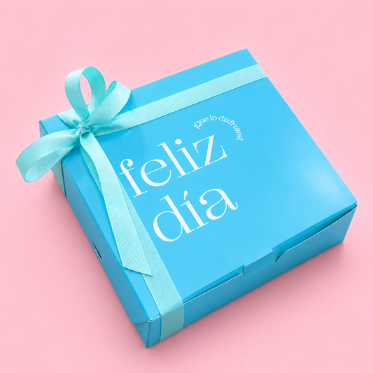 Caja 22x22x7cm Feliz día Celeste - 641822