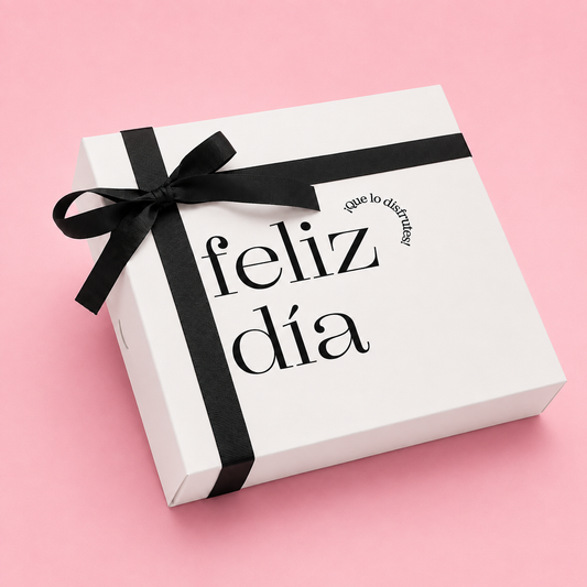 Caja 22x22x7cm Feliz día Blanco - 641889