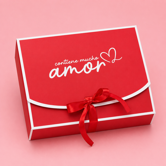CAJA LAZO AMOR BORDO 23x17x7cm - LZDM.2SV