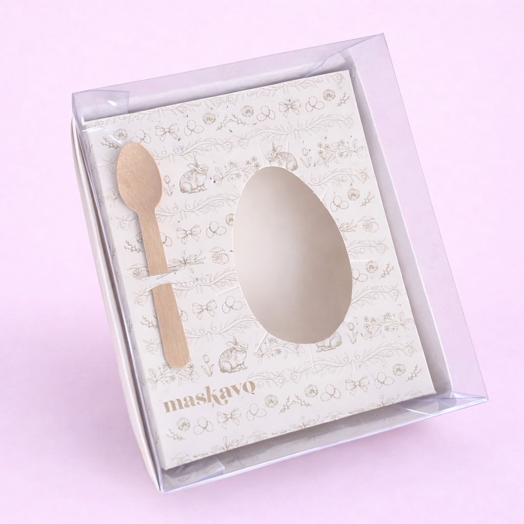 ACE01- Caja p/ huevo con tu LOGO Personalizado + Divisoria Personalizada - desde 200und