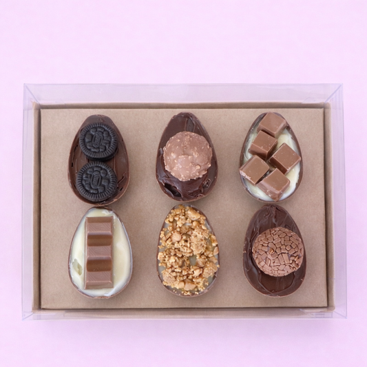 ACE06K 23X18X7CM -Caja p/ 6 huevo 50gr Kraft Degustación