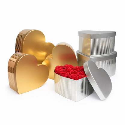 Caja Premium Corazón Brillo - M (26x25x14cm)