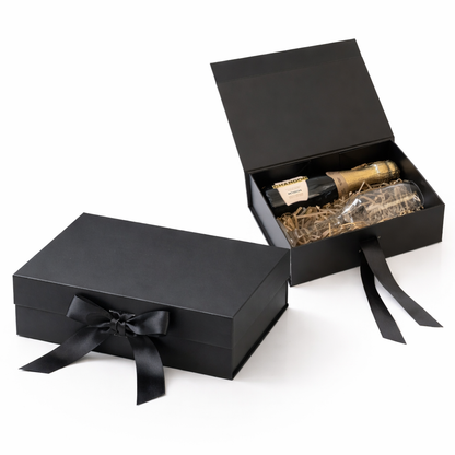 Caja Premium 22.5x16x8.5cm Negro Desplegable