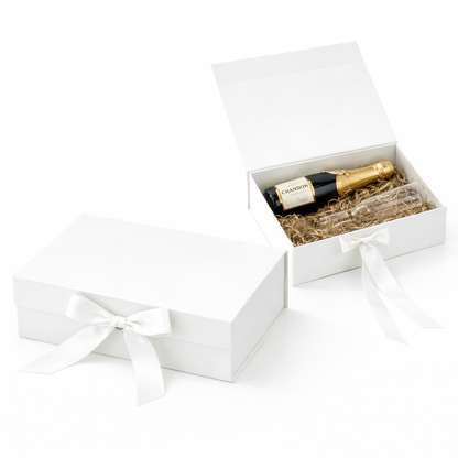 Caja Premium 22.5x16x8.5cm Blanco Desplegable