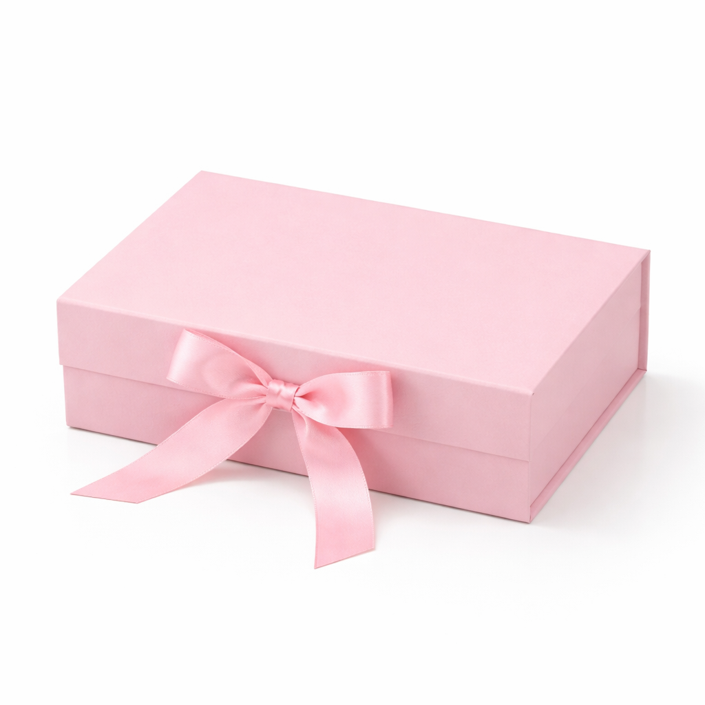 Caja Premium 22.5x16x8.5cm Rosa Desplegable