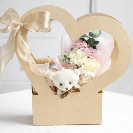 CAJA CORAZÓN BEIGE 29X7.5X30CM - CN1.7