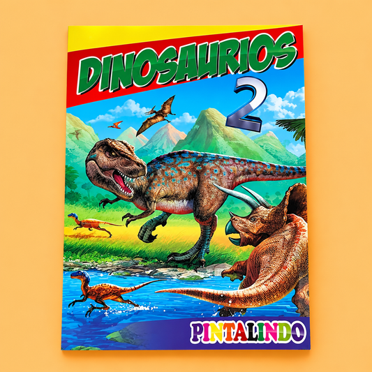 Dinosaurios 2 Libro (Grande) Pintalindo