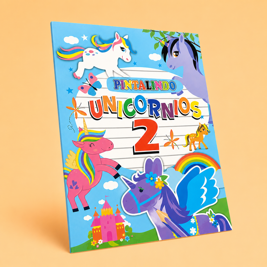 Unicornios 2 Libro (Grande) Pintalindo