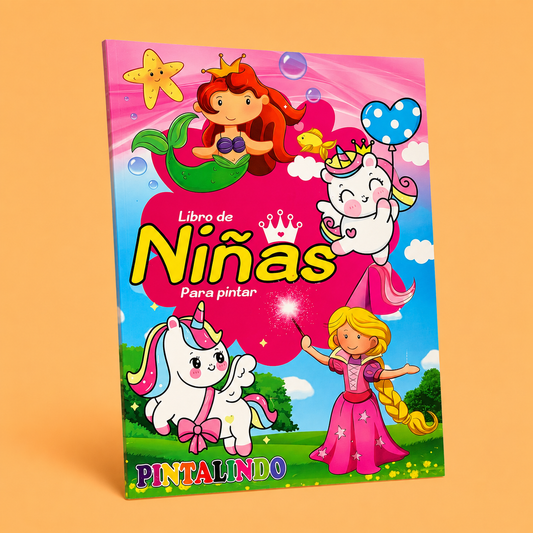 Niñas Libro (Grande) Pintalindo