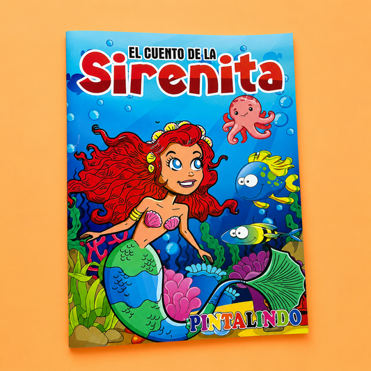 Sirenita Libro (Grande) Pintalindo