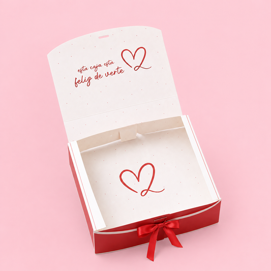 CAJA LAZO AMOR BORDO 27x24x8.5cm -642451