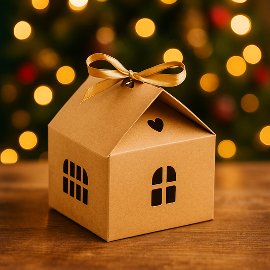 Caja Casa Kraft - 12.5x12.5x8cm