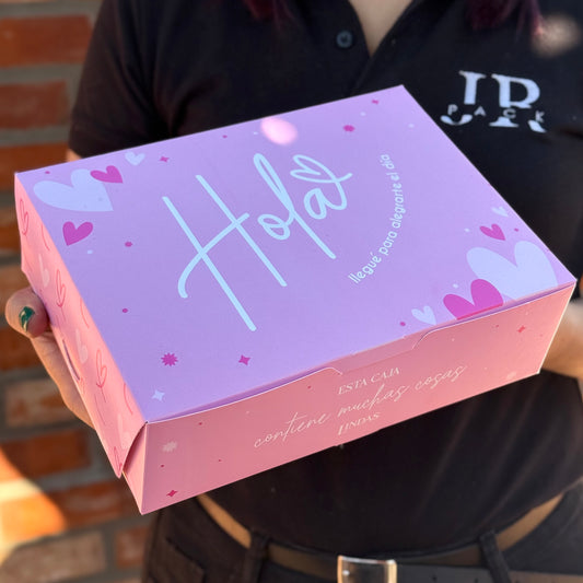 Caja 23x17x7cm - ¡Hola! - Rosa