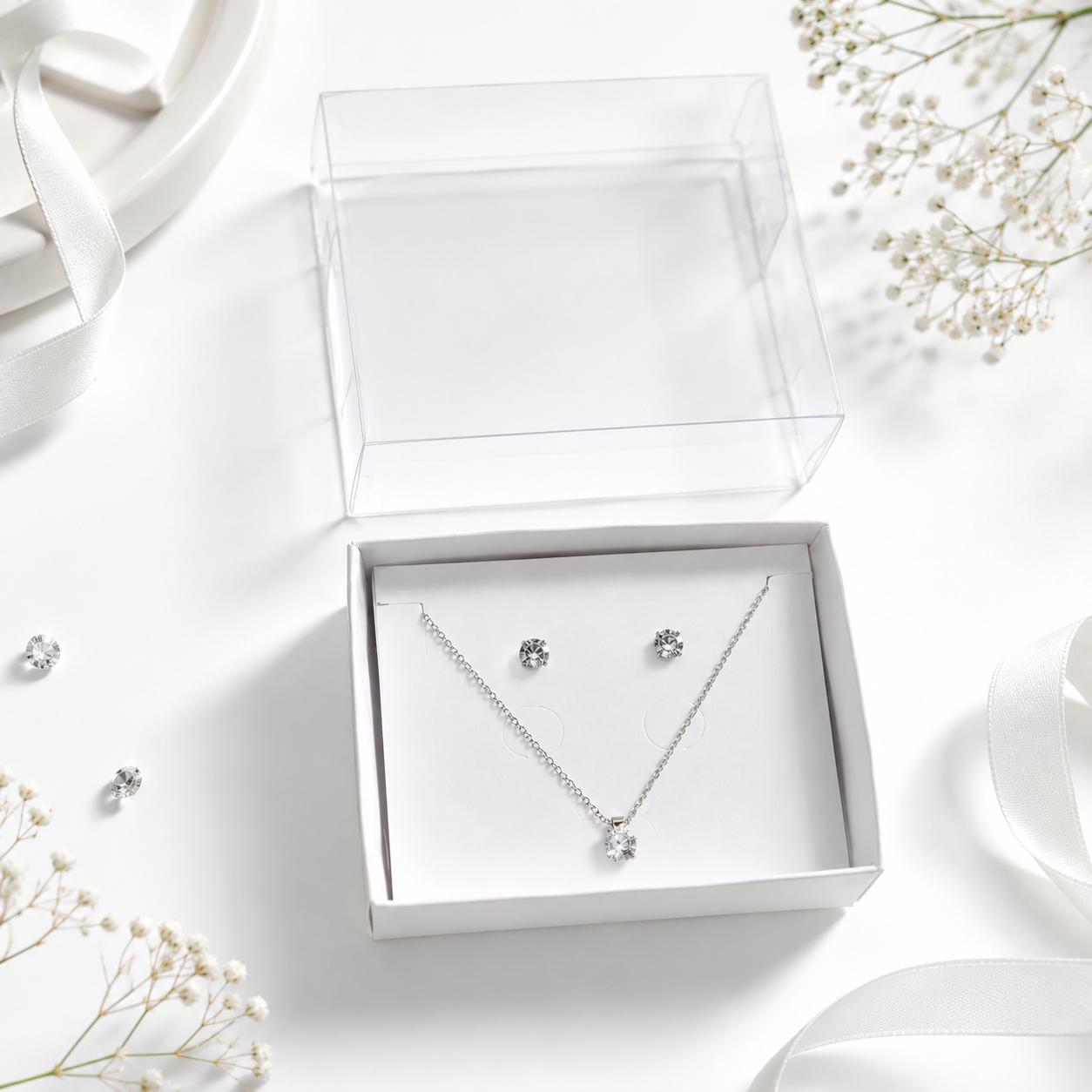 CAJA 12x8.5x3.5cm - JOYAS TAPA DE ACETATO