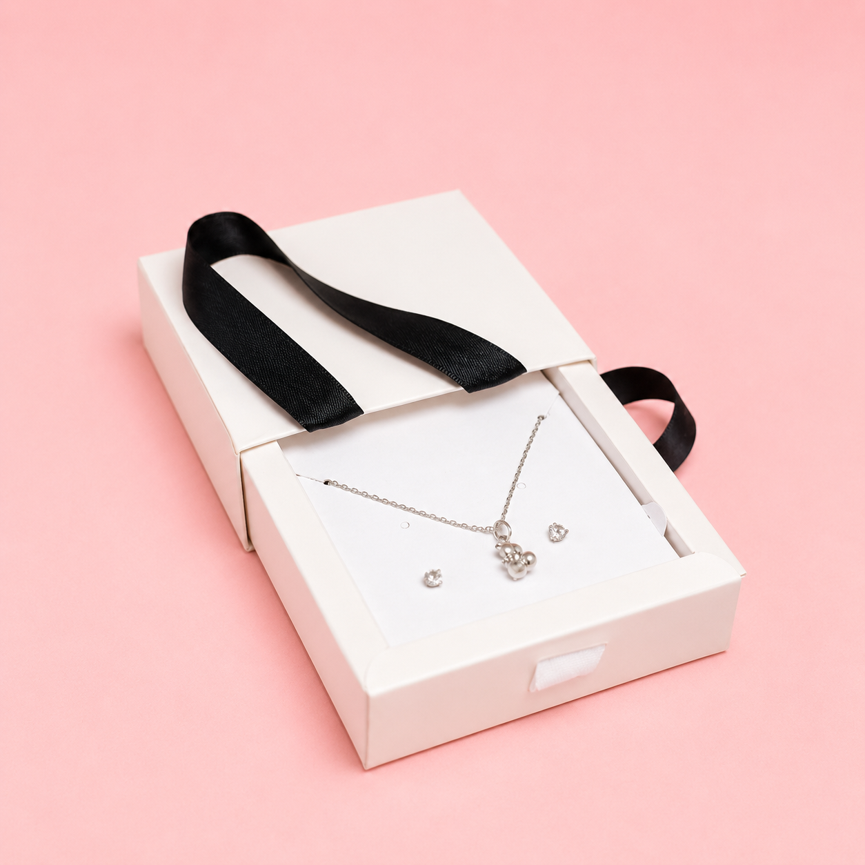 Caja 9x9x3cm para Joyas - Tipo Bolso