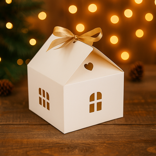 Caja Casa Blanco - 12.5x12.5x8cm