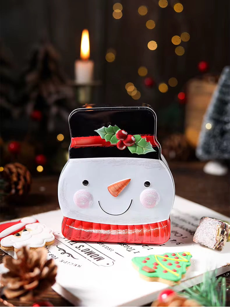 Lata Navidad Muñeco - 10x12x5cm - COD 642290