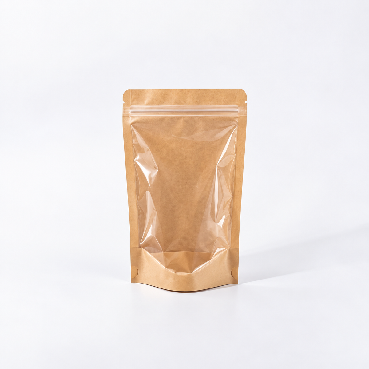 DOYPACK KRAFT TRANSP. 12x20+4 cm (CONT 50 UND.)
