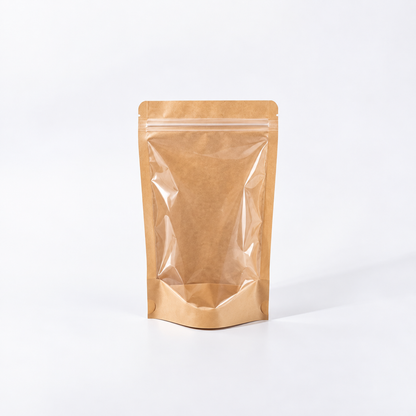 DOYPACK KRAFT TRANSP. 12x20+4 cm (CONT 50 UND.)