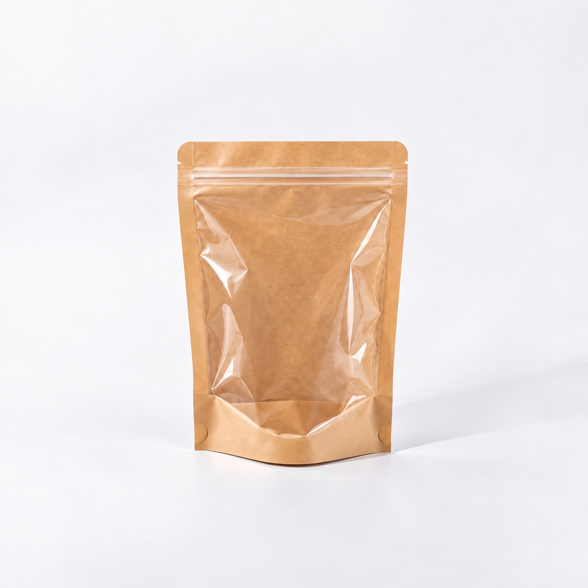DOYPACK KRAFT TRANSP. 14x20+4 cm (CONT 50 UND.)