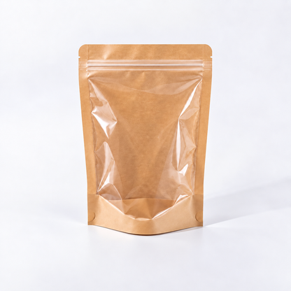 DOYPACK KRAFT TRANSP. 15X22+4 cm (CONT 50 UND.)