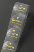 Sticker Transparente “Gracias por tu compra” 4cm - rollo (contiene 500 und)