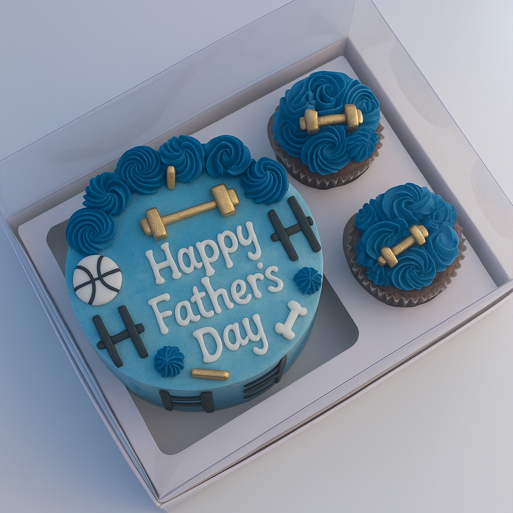 Caja 22x17x7cm -  P/ Mini torta + 2 cupcakes - COD 640157