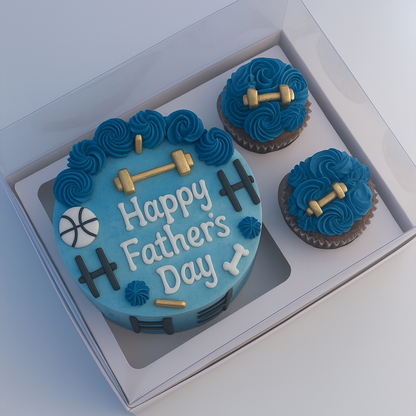 Caja 22x17x7cm -  P/ Mini torta + 2 cupcakes - COD 640157