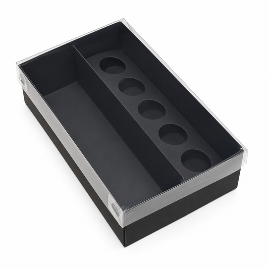 CAJA 21x12.5x6.5cm Negro (p/ 5 bombones) - 642330