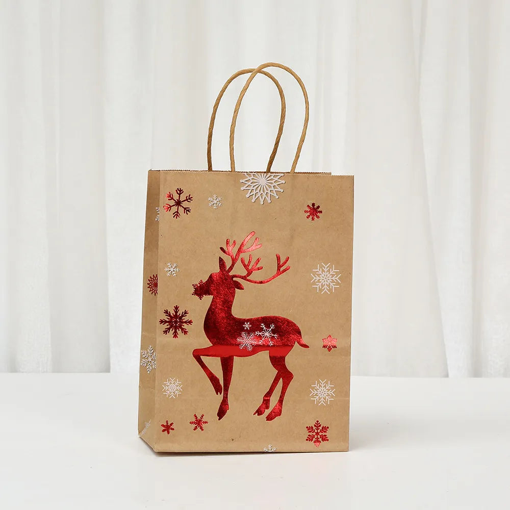 Bolsa Papel Kraft Navidad 21x11x27cm.
