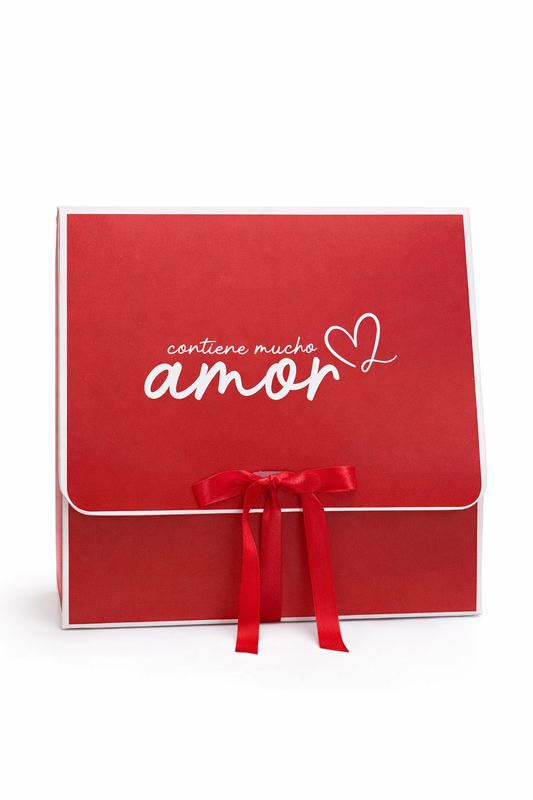 CAJA LAZO AMOR BORDO 27x24x8.5cm - LZDG.2SV