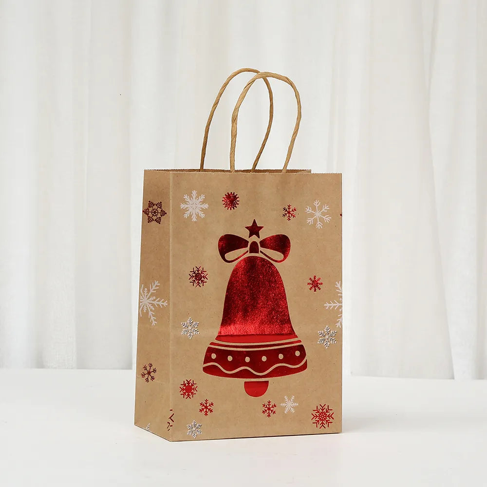 Bolsa Papel Kraft Navidad 21x11x27cm.
