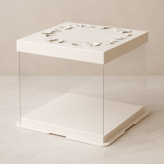Caja 25x25x22cm Mariposa Transparente