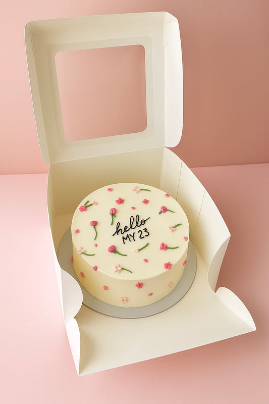 Caja 25x25x15cm c/ visor - Ideal para torta