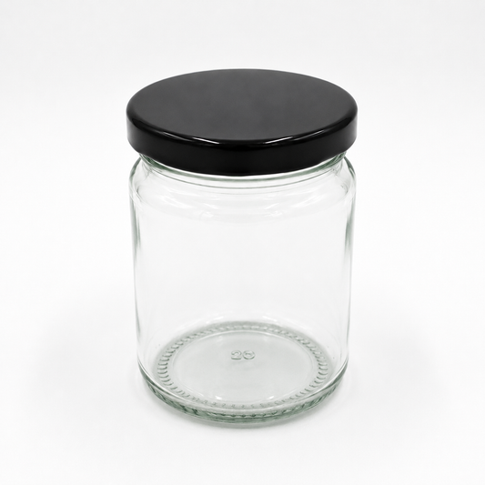 BOTELLA DE VIDRIO TAPA NEGRA 100ML